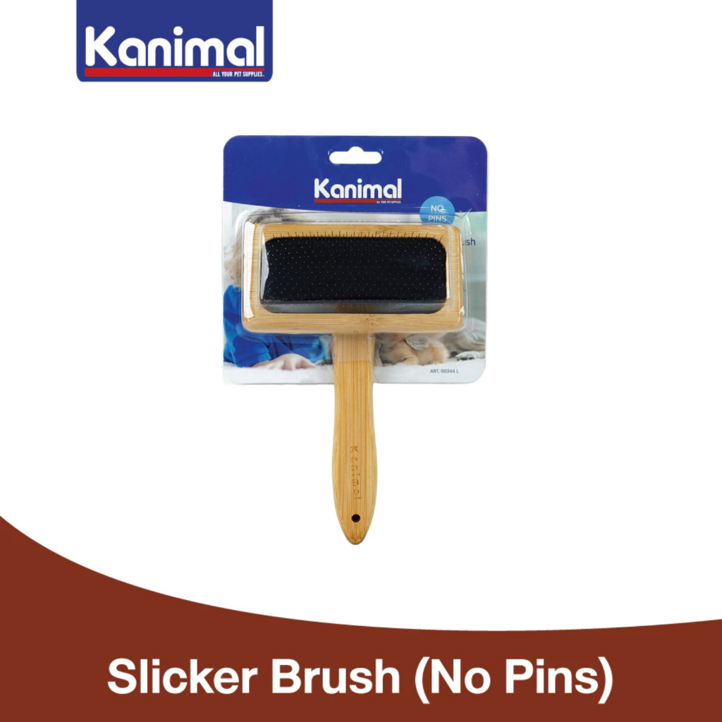 [00344L] Kanimal Pet Slicker Brush แปรงสลิคเกอร์ หวีสางขน (ไร้หมุด) สำหรับสุนัขและแมว Size L ขนาด 11.5x18.5 ซม.