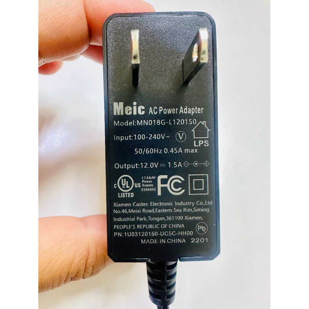 อะแดปเตอร์แปลงไฟ AC เอาต์พุต: 12.0V 1.5A สินค้าพร้อมส่ง