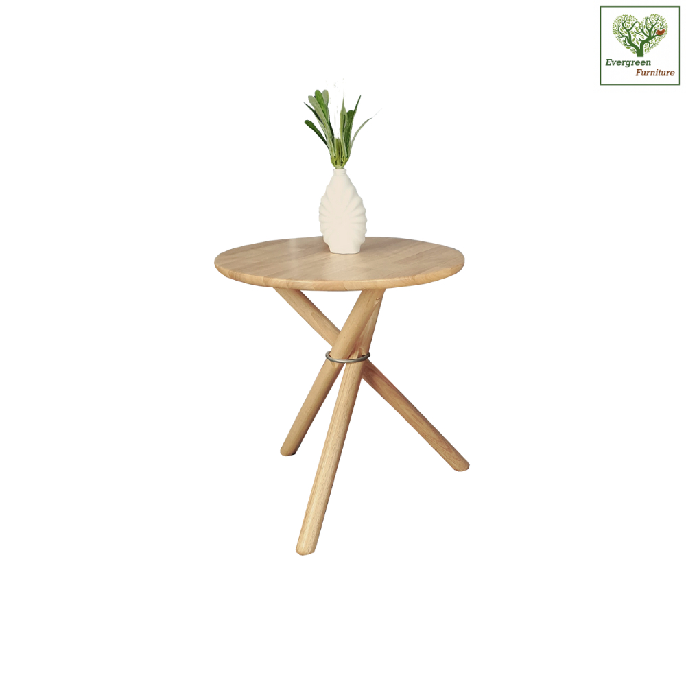 Evergreen Furniture โต๊ะกลางโซฟา/ข้างเตียง / รับแขก / ขาตั้งกล้อง T-5550-x ผลิตจากไม้ยางพารา