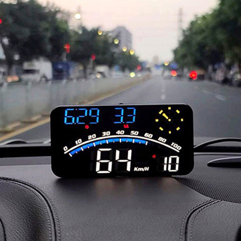 ไมล์รถยนต์ G10 GPs รถยนต์หัวขึ้นแสดง USB รถ HUD นิ้ว ไมล์ดิจิตอล แสดงความเร็วรถ บอกกิโล สำหรับรถบรรท