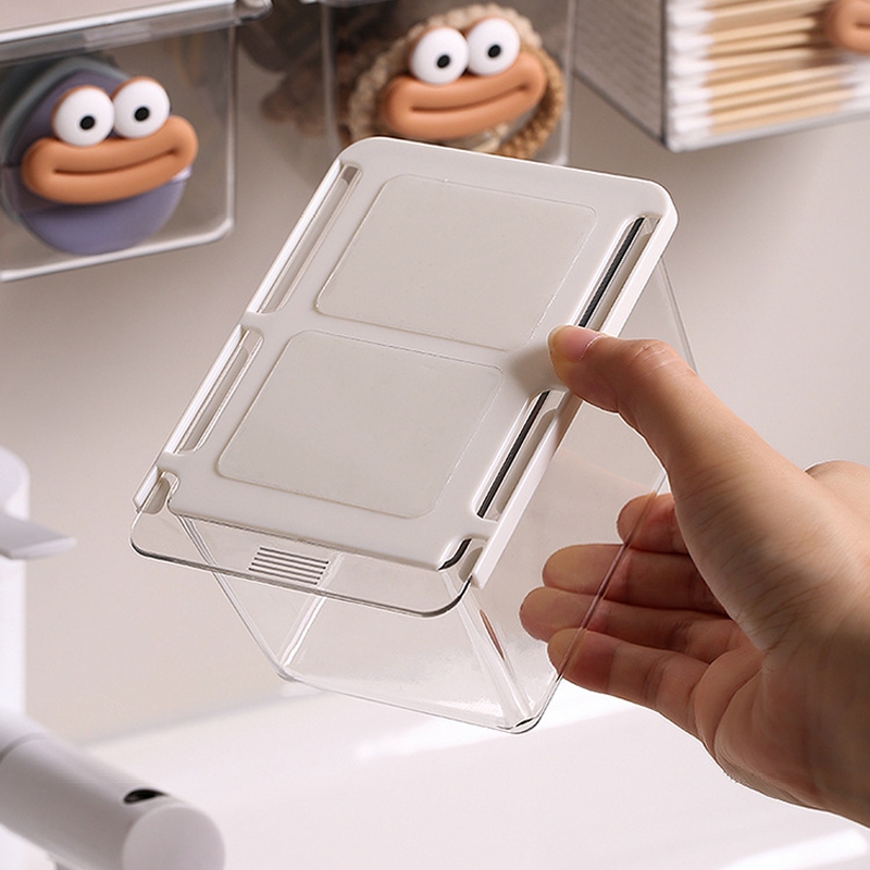 กล่องลิ้นชัก ใส ใต้โต๊ะ ติดผนัง ประหยัดพื้นที่ เปิดปิดลื่น มองเห็นของชัด - รูปที่ 5