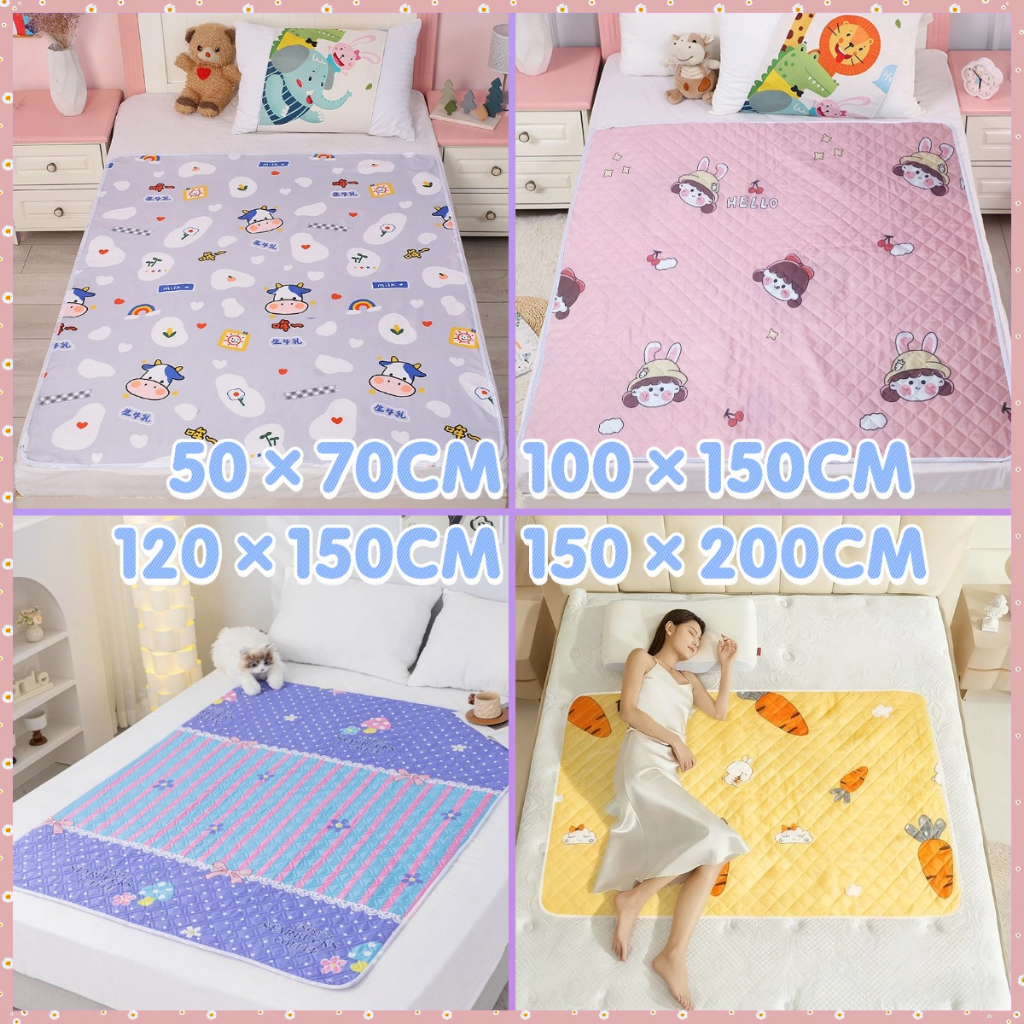 🥰ส่งจากไทย🥰แผ่นรองฉี่เด็ก ผ้ารองฉี่ผู้ใหญ่ ขนาด 150×200CM ซักได้ กันน้ํา แผ่นรองฉี มีให้เลือกหลายแบบ ซึมซับได้มาก