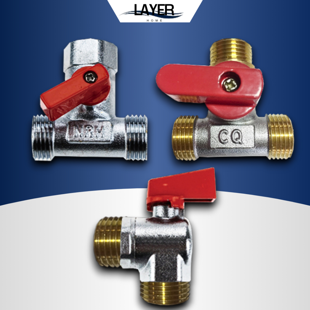 สต๊อปวาล์ว มินิบอลวาล์ว 3ทาง mini ball valve 3 way 4 หุน 1/2" พร้อมส่งจากไทย