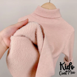 สเวตเตอร์คอเต่าไหมพรมผ้าร่องบุขนฟลีส สำหรัเด็ก KS49 JORY SWEATER