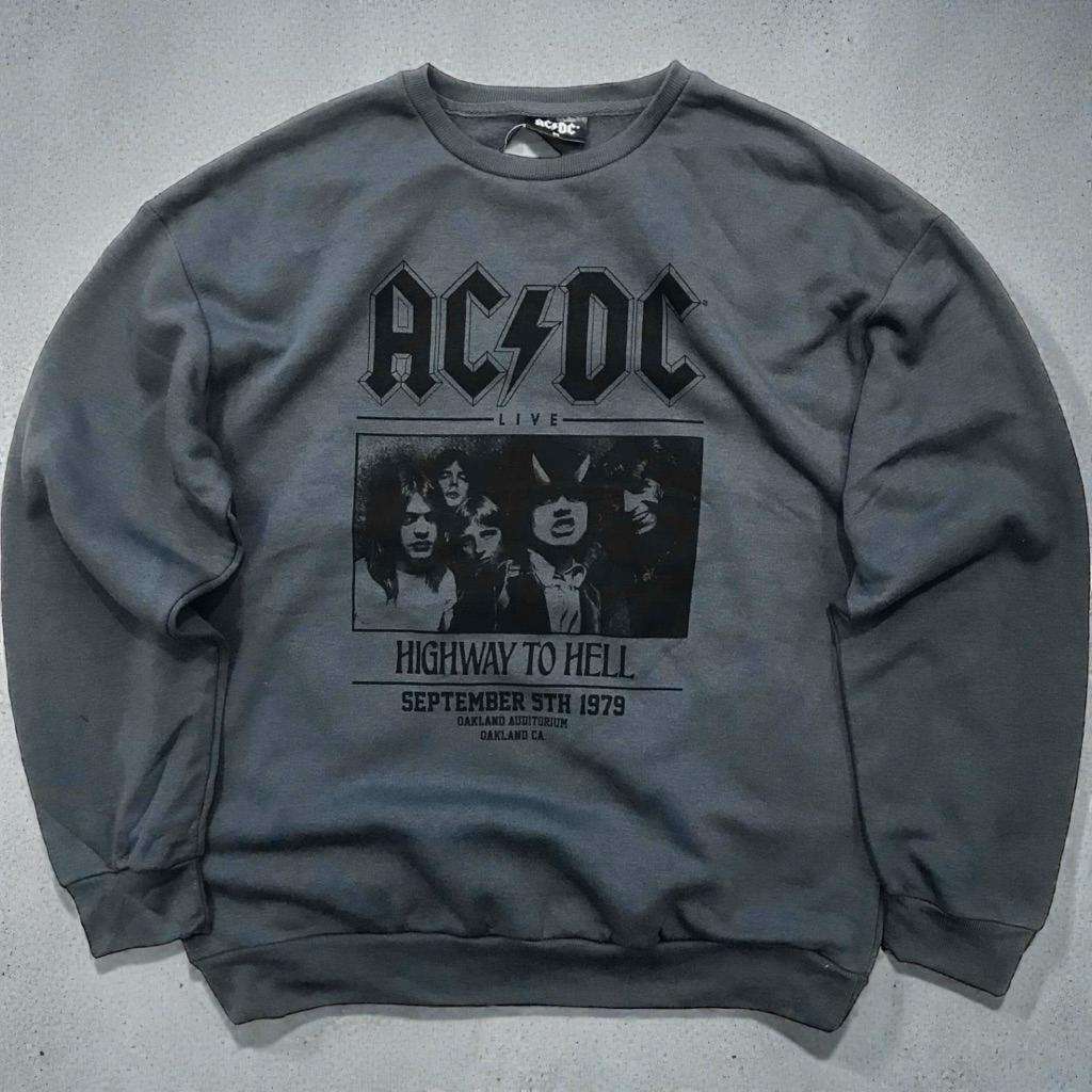 ACDC sweatshirt▪️🔳เสื้อสเวตเชิ้ต  เสื้อวง ACDC ▪️  "HIGHWAY TO HELL 1979" ▪️▪️ TS745