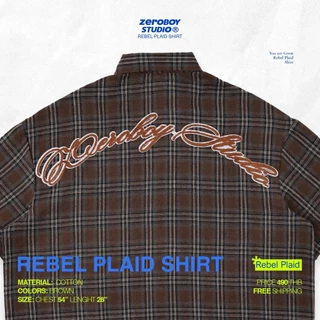 ZEROBOY® —REBEL PLAID SHIRT เสื้อเชิ้ตแขนสั้นลายสก็อต