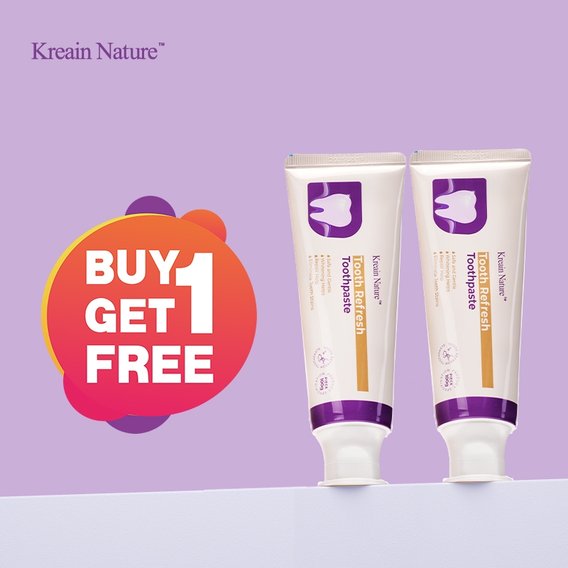 【1แถม1】Kreain Nature เครียน เนเชอร์ ทูธ รีเฟรช ทูธเพสท KREAIN NATURE TOOTH REFRESH TOOTHPASTE/100g