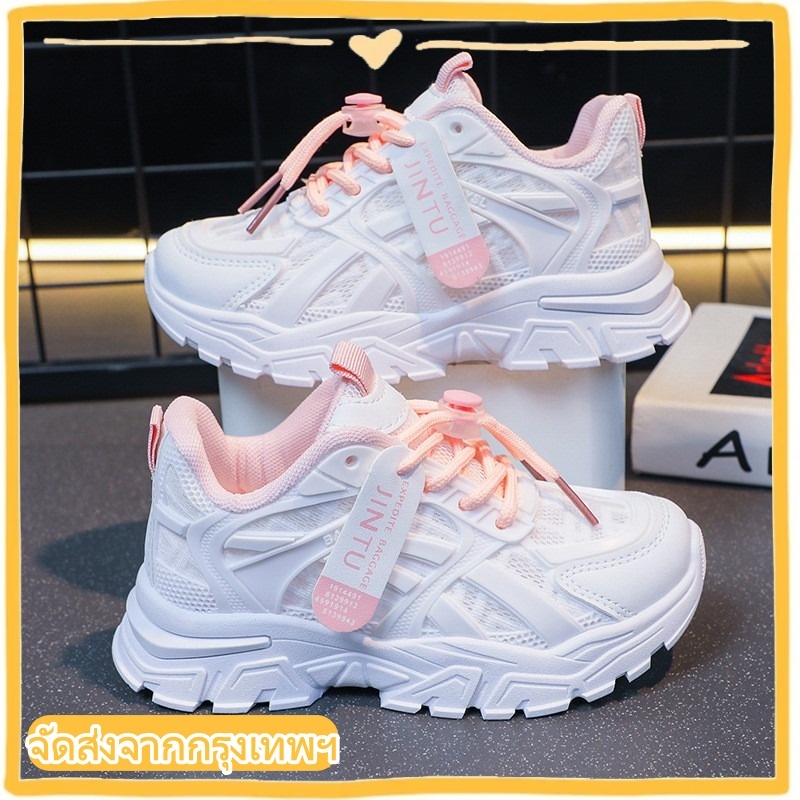 สาว รองเท้ากีฬาลําลอง แฟชั่นฤดูใบไม้ผลิ รองเท้าเด็ก และฤดูใบไม้ร่วง สไตล์เกาหลี สําหรับเด็กผู้หญิง และผู้ชาย 2025