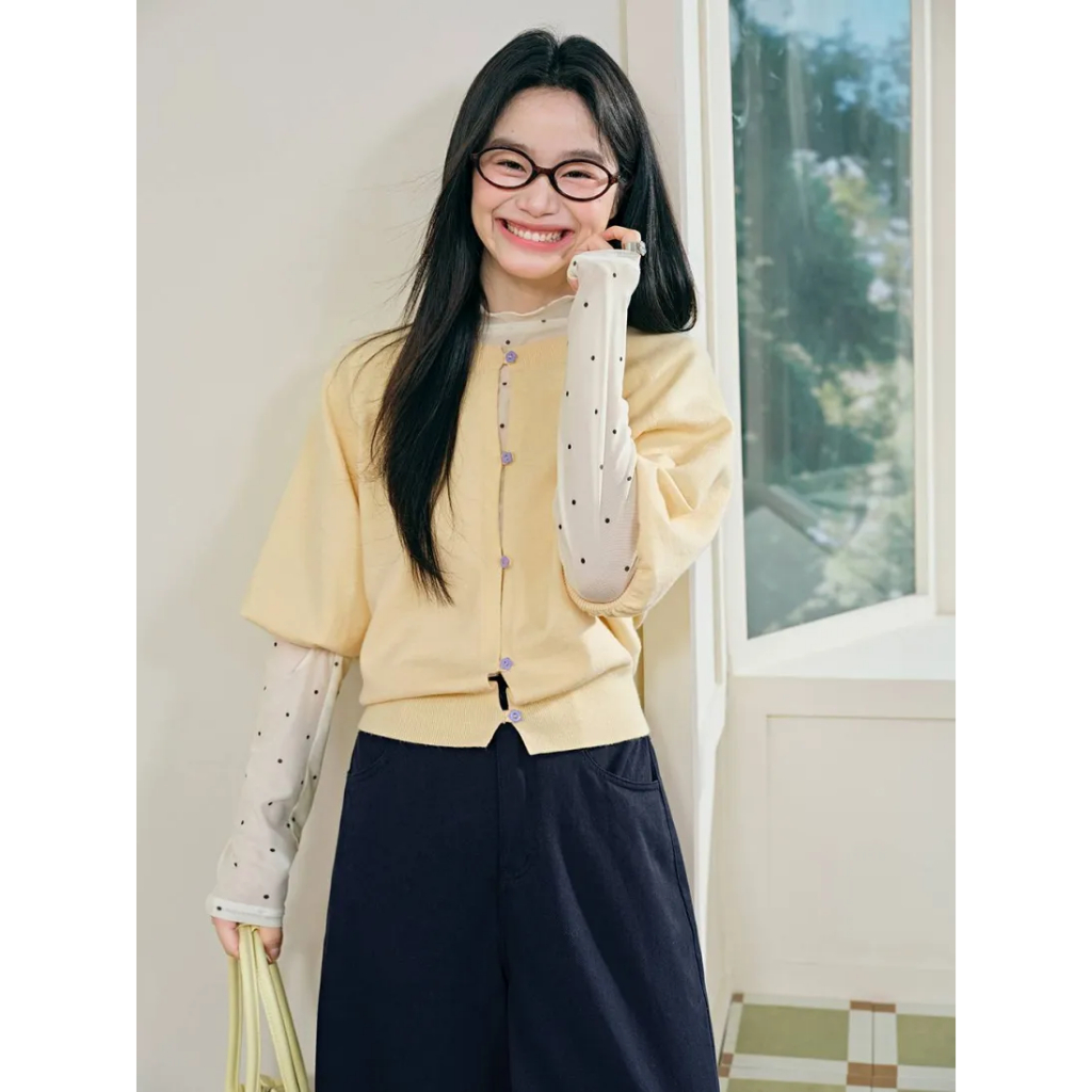 [พรีออเดอร์] ❤KUOSE : Short Sleeve Knit Top❤