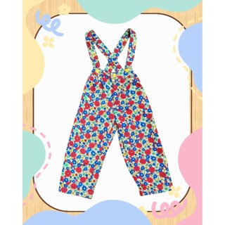 เอี๊ยมเด็กผู้หญิงลายดอกไม้ เนื้อผ้าหนาสินค้าราคาถูกล้างสต๊อก