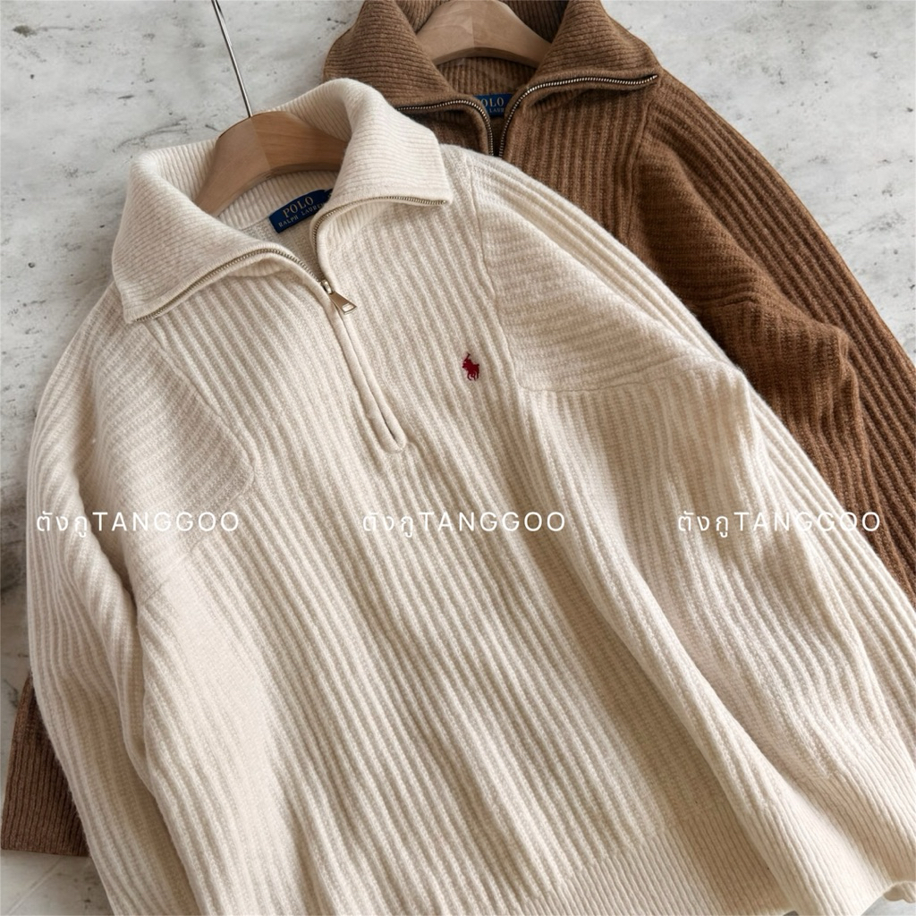 P L ไหมพรม คอซิป มี 2 สี