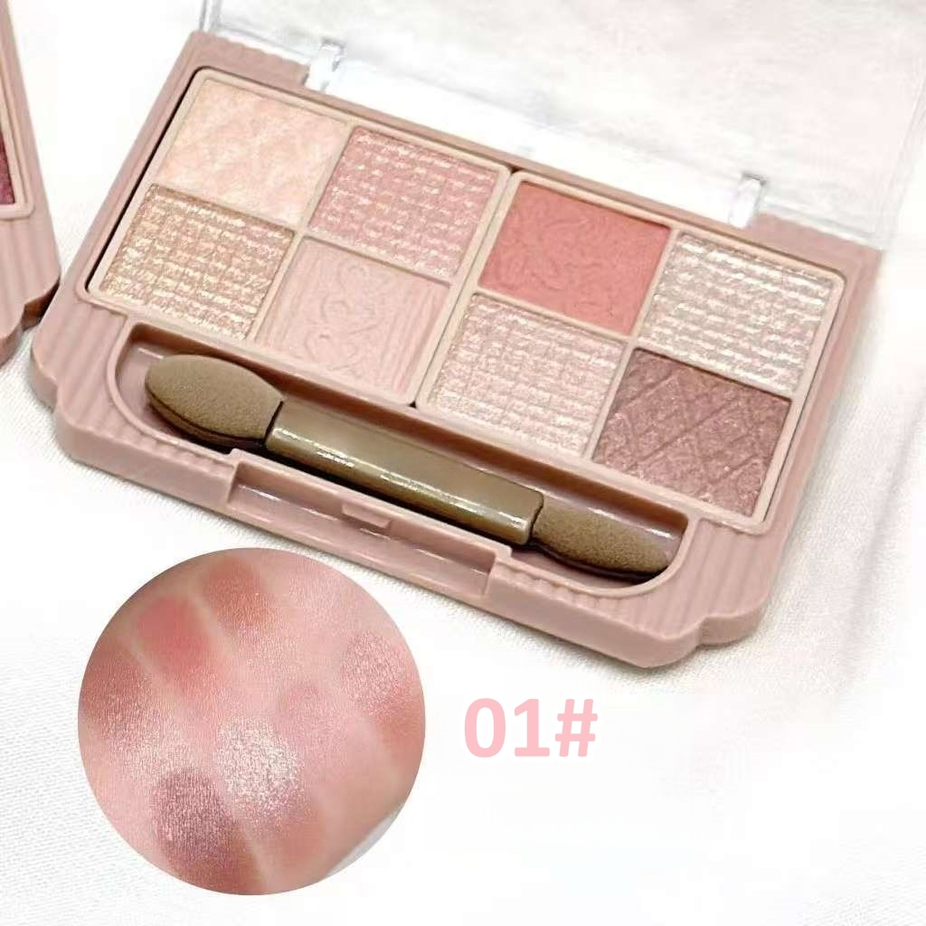 YOTAI อายแชโดว์ พาเลทอายแชโดว์ 8สี โทนสีชมพู เนื้อใยไหม เนื้อแมท ประกายชิมเมอร์ กลิตเตอร์ สีสวย กันน้ํา ติดทนนาน - รูปที่ 2