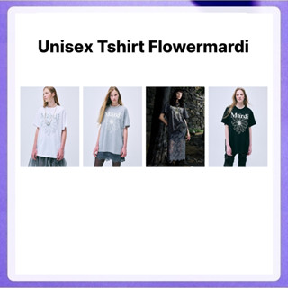 Mardi Mercredi Unisex Tshirt Flowermardi (Black Ivory, Charc…