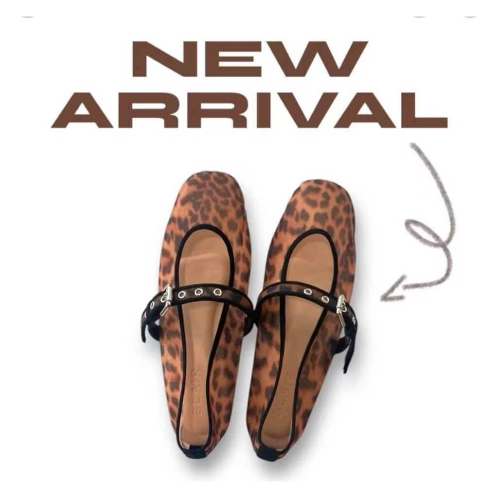 รองเท้าแมรี่เจนลายเสือดาว blair.official รุ่น mesh leopard