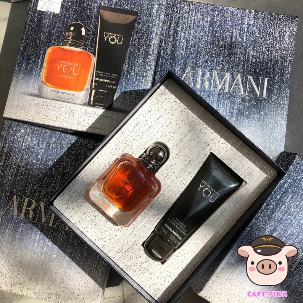 ชุดเซ็ตน้ำหอมผู้ชาย Armani Stronger With You Intensely