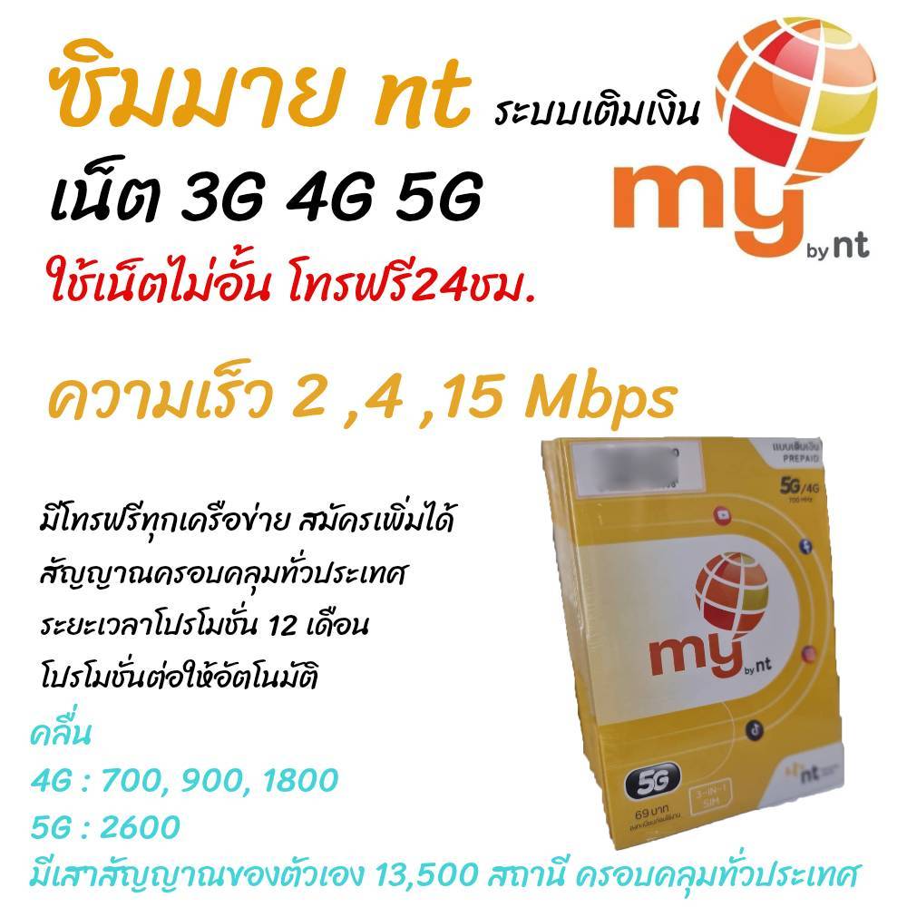 โปรแนะนำ เน็ตไม่อั้น ซิมเทพมาย5G เล่นเน็ตไม่อั้น โทรฟรีมาย24ชม. ซิมมายbynt  ใช้งานทั่วไทย