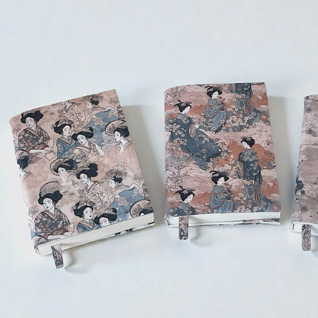 Made-to-Order ปกหนังสือผ้าขนาด A5 / B6 Collection Blooming Kyoto เสน่ห์แห่งกาลเวลา (ห่อรัก) Book cover