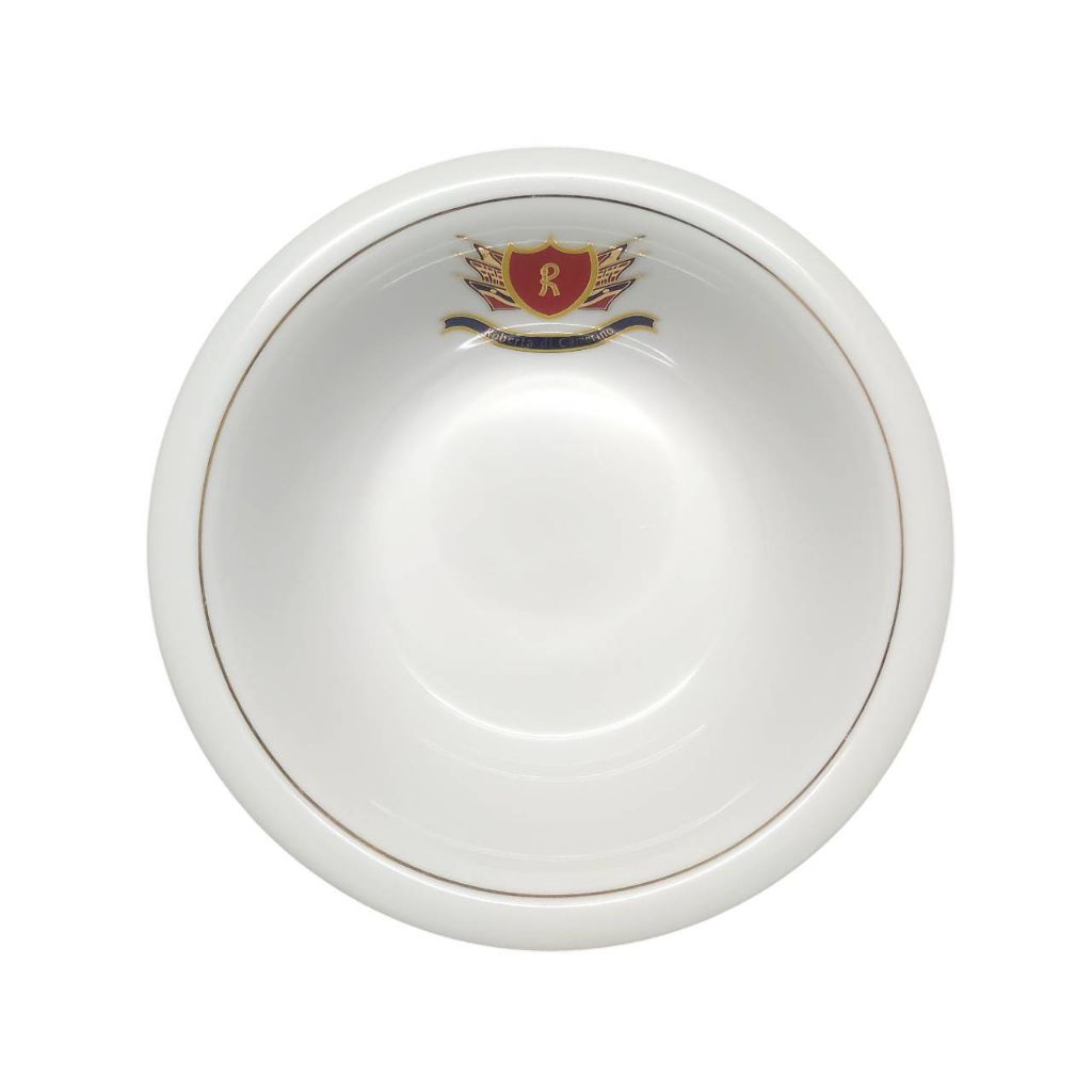 Roberta Di Camerino Italy Salad Bowl White Gold Trim ชามสลัด
