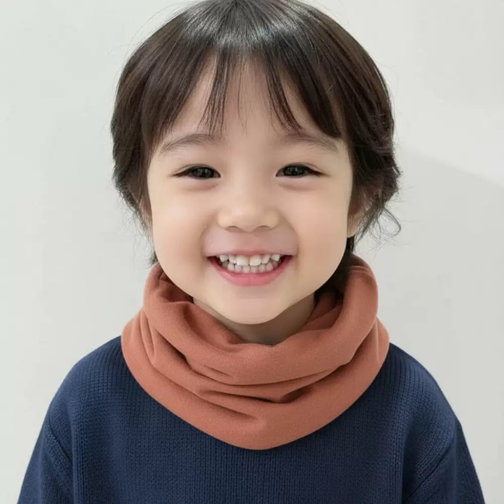 โดนัทใส่คอสำหรับเด็ก 1ขวบ-8 ปี ผ้าคอตตอน/ผ้าฟลีช นิ่ม อุ่น ทูอินวันดึงขึ้นมาปิดปาก ปิดจมูกได้❄️🔥