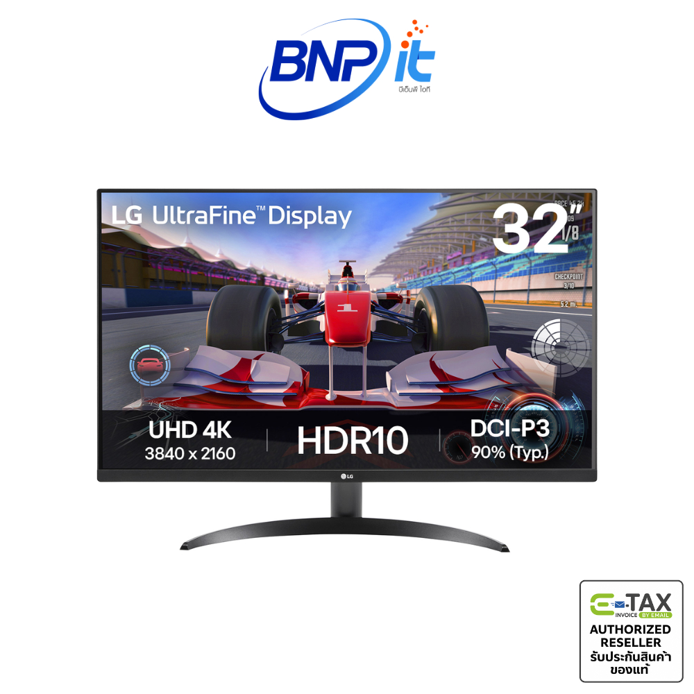 จอมอนิเตอร์ LG UltraFine 32UR500K-B 32" 4K UHD VA Monitor HDR10 Built-in Speakers FreeSync