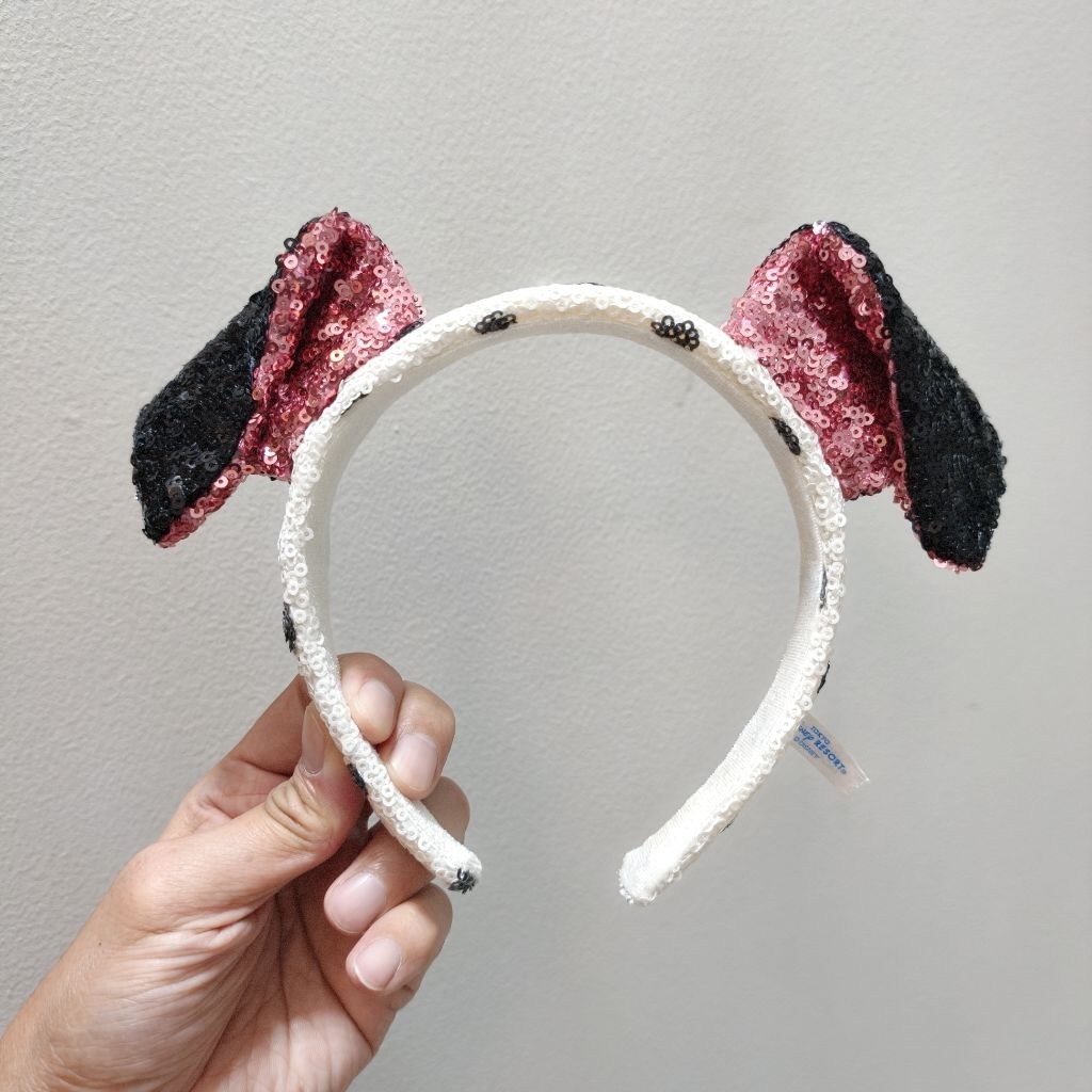 ที่คาดผม หมา101 Tokyo Disney Resort Disneyland 101 Dalmatians Headband HatEars Sequin Japan สวย หายา