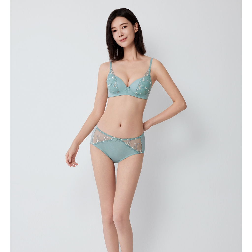 Triumph เสื้อชั้นในไม่มีโครง รุ่น Bloom Delight HU DV รหัส 10227767 สีเขียว 7329 — صورة 5