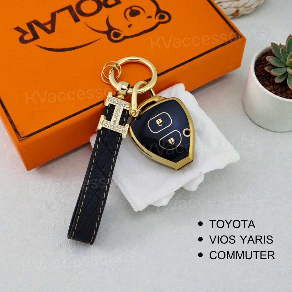 เคสกุญแจรถยนต์ รุ่น TOYOTA Vios Yaris Commuter งานเคสTPU พร้อมพวงกุญแจ