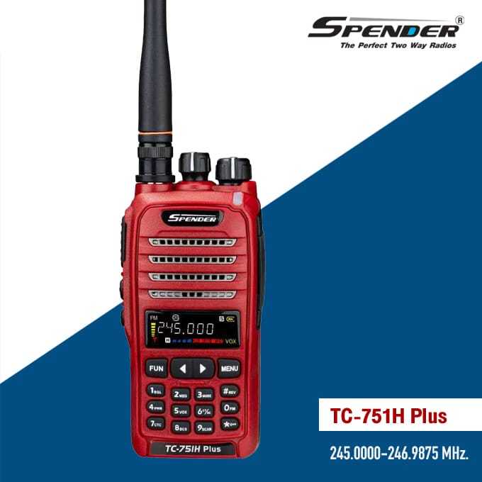 วิทยุสื่อสาร 5 วัตต์ SPENDER รุ่น TC-751H Plus ถูกต้องตามกฏหมาย ทำใบอนุญาตใช้ได้ พกพาได้ทั่วไทย
