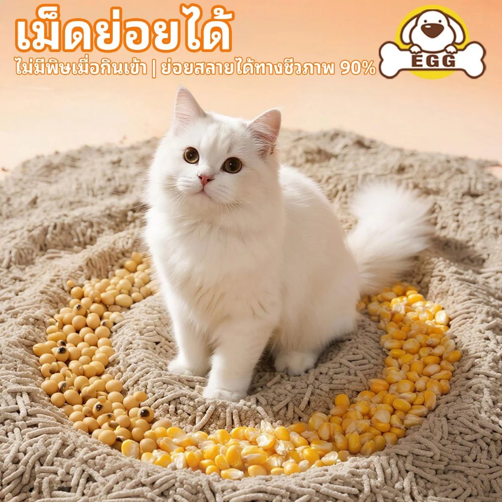 【พร้อมส่ง】EGG ทรายแมวเต้าหู้ 2KG/6L 4กลิ่น ทรายแมว กำจัดกลิ่น ผลิตจากกากถั่วเหลืองธรรมชาติ COD thumbnail 3