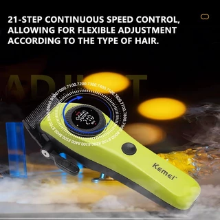 KEMEI km1735 ปัตตาเลี่ยนตัดผมไร้สาย Brushless ปรับระดับรอบได้ 9000รอบ มีจอlcd บอกค่าสถานะ