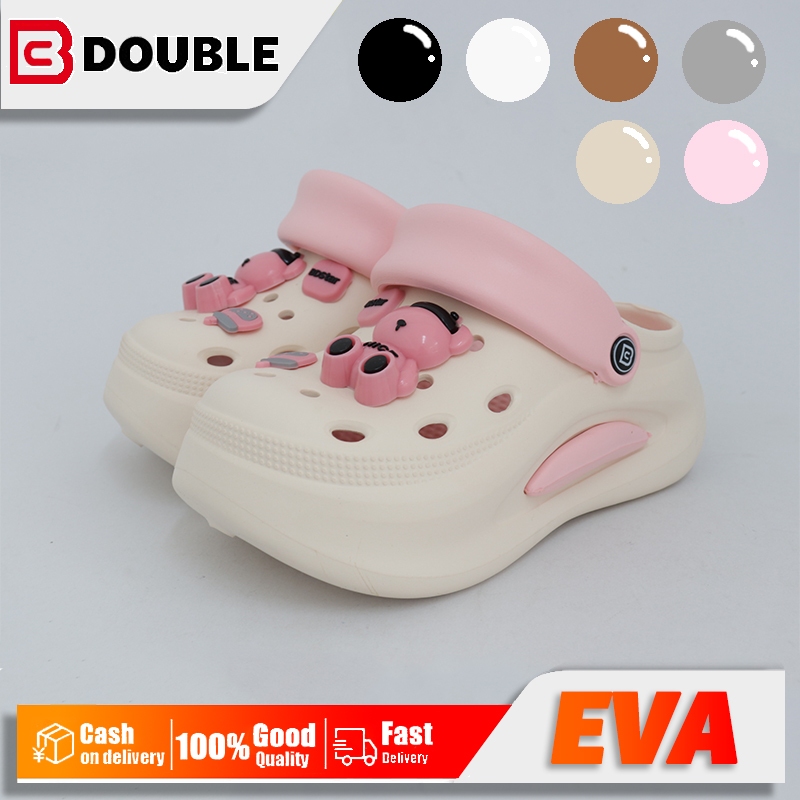 รองเท้าผู้หญิง BB DOUBLE รุ่นแพลตฟอร์มด้านนอกสวมใส่ ใหม่ลื่นยชายหาดแฟชั่น - ผู้หญิง