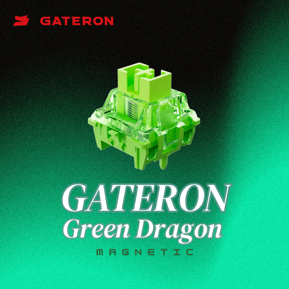 (พร้อมส่ง) Gateron Magnetic Green Dragon HE Switch Set