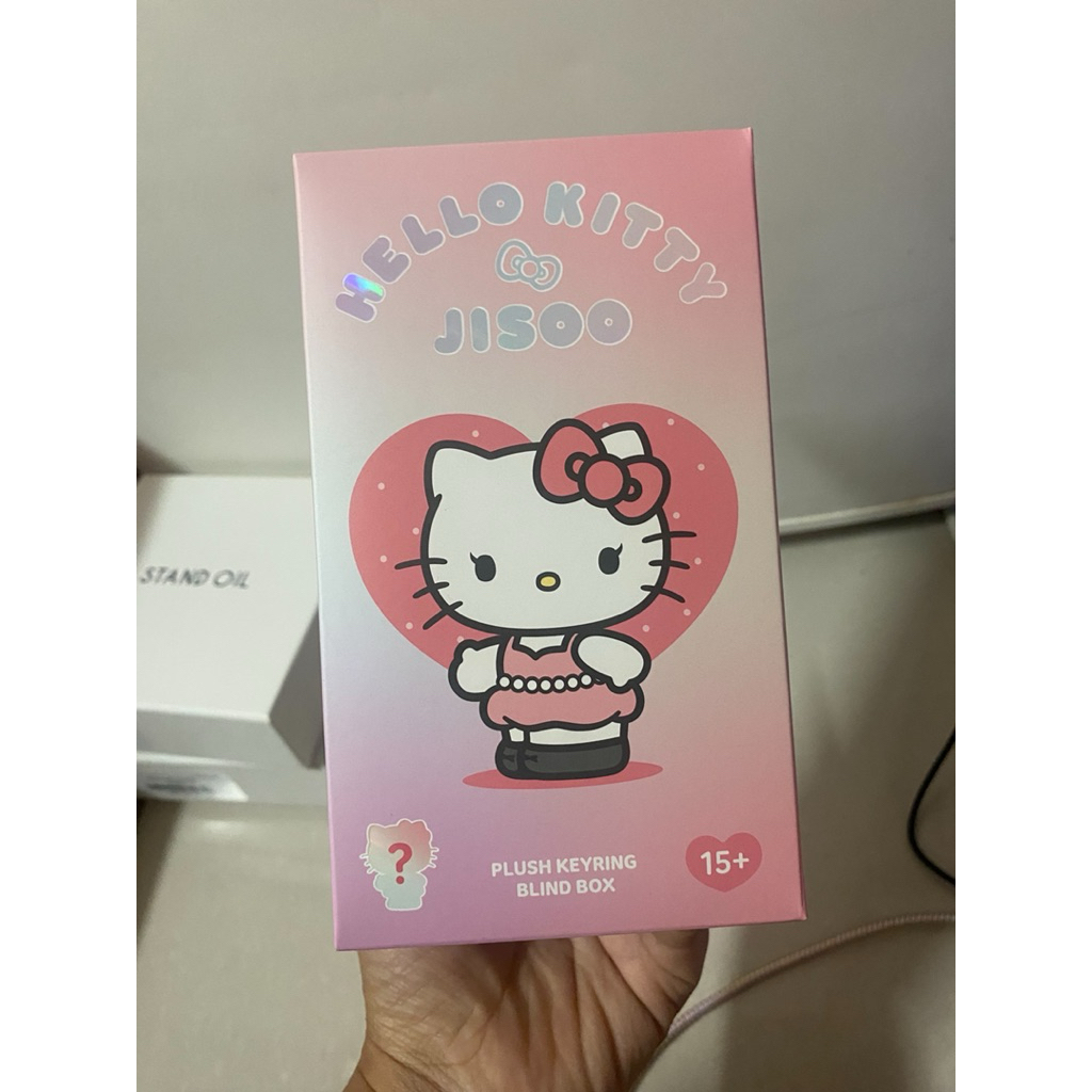 HELLO KITTY x JISOO จีซู - Plush Keychain กล่องจุ่ม/ Foldable Bag/ Tumbler / Luggage Tag / Clear Mul