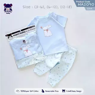 Mami baby ชุดเซ็ท เสื้อแขนสั้น กางเกงขายาว 3เดือน - 18เดือน