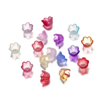 St.kunkka 50Pcs ลูกปัด อะคริลิค ดอก กล้วยไม้ ไม้ ป่า ชุดเซ็ท ไล่ระดับสี สำหรับทำเครื่องประดับ DIY