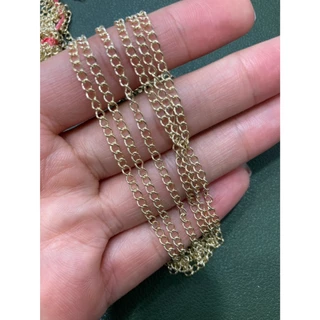 สร้อยปรับความยาว สายต่อสร้อย ติดสปริง ติดห่วง สร้อยเปล่า ตัวเรือนทองแท้9k NTR050