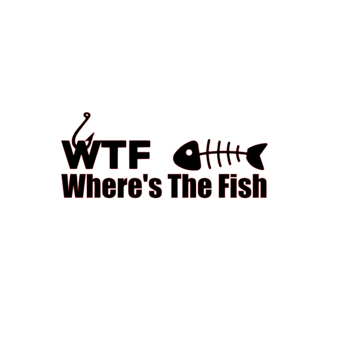 ตัวรีด Where's The Fish ขนาด 8 x 3.3 Cm.  รีดได้ทุกเนื้อผ้า