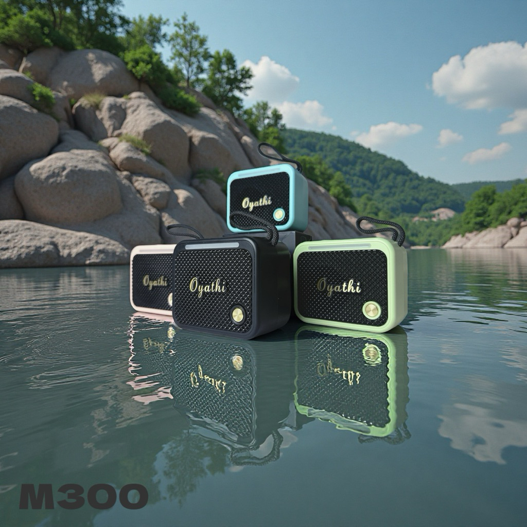 M300 ลำโพงบลูทูธไร้สาย ขนาดพกพา มีไฟRGB ใช้งานง่าย กำลังขับ8W แบตเตอรี่1200mAh BT/USB/TF/TWS รุ่น M300 ลำโพงคุณภาพสูง