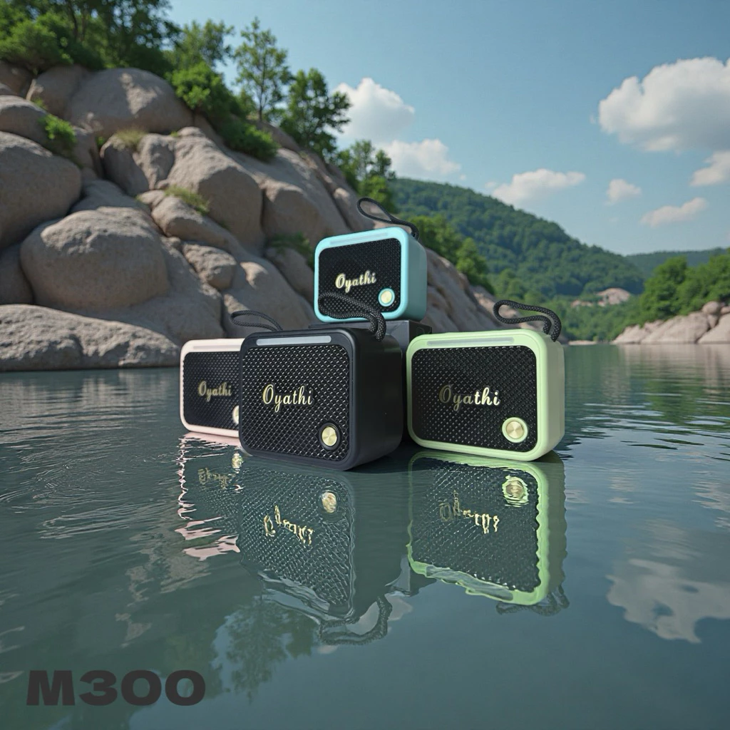 M300 ลำโพงบลูทูธไร้สาย ขนาดพกพา มีไฟRGB ใช้งานง่าย กำลังขับ8W แบตเตอรี่1200mAh BT/USB/TF/TWS รุ่น M300 ลำโพงคุณภาพสูง