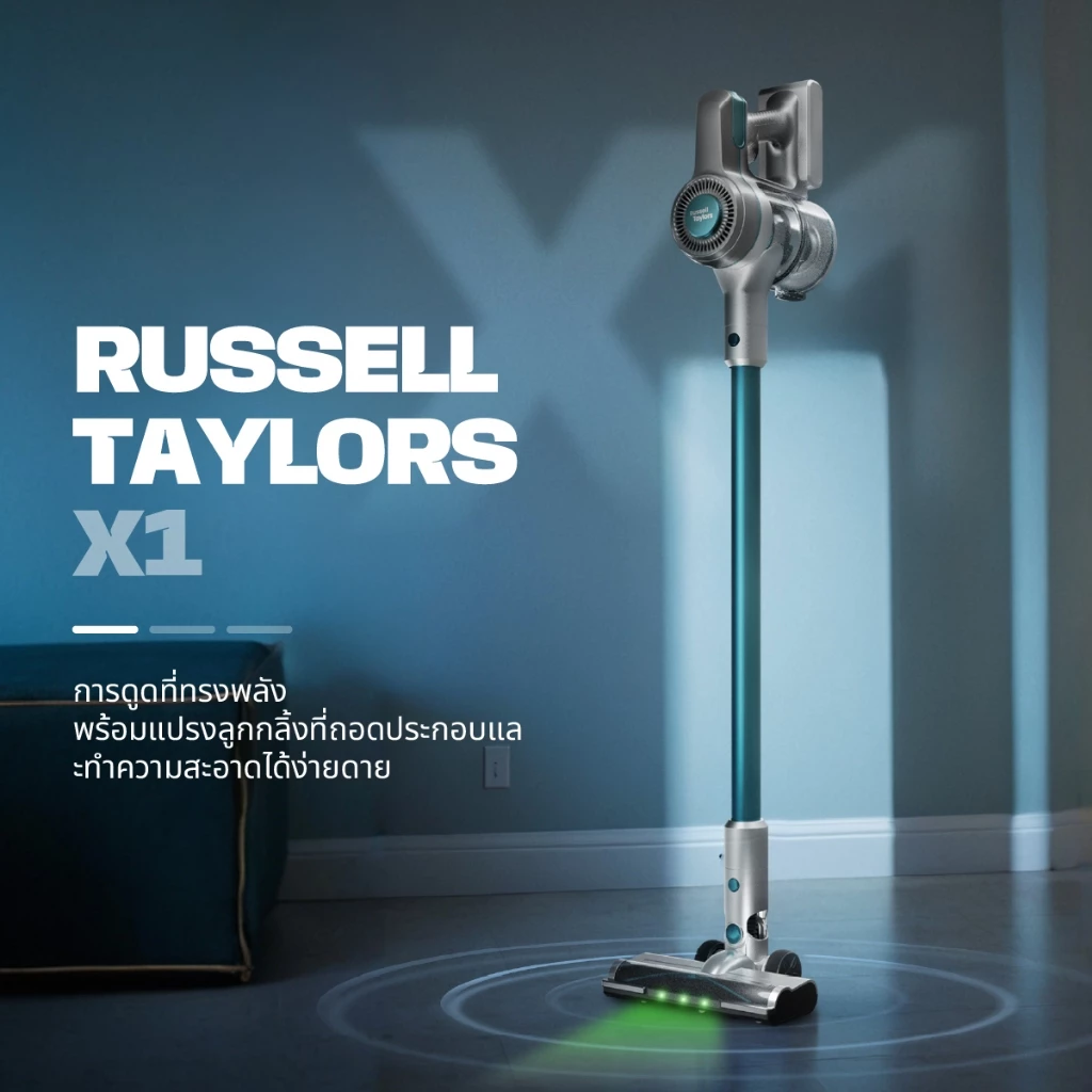Russell Taylors 23,000 Pa เครื่องดูดฝุ่นไร้สาย Cordless Vacuum Cleaner (200วัตต์ HEPA) X1 thumbnail 3