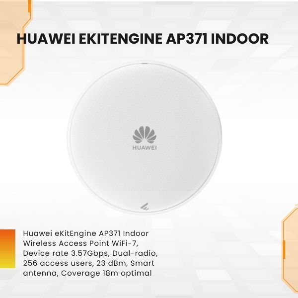 Huawei eKitEngine AP371 Indoor Wireless Access Point WiFi-7, Device rate 3.57Gbps, Dual-radio, 256 a