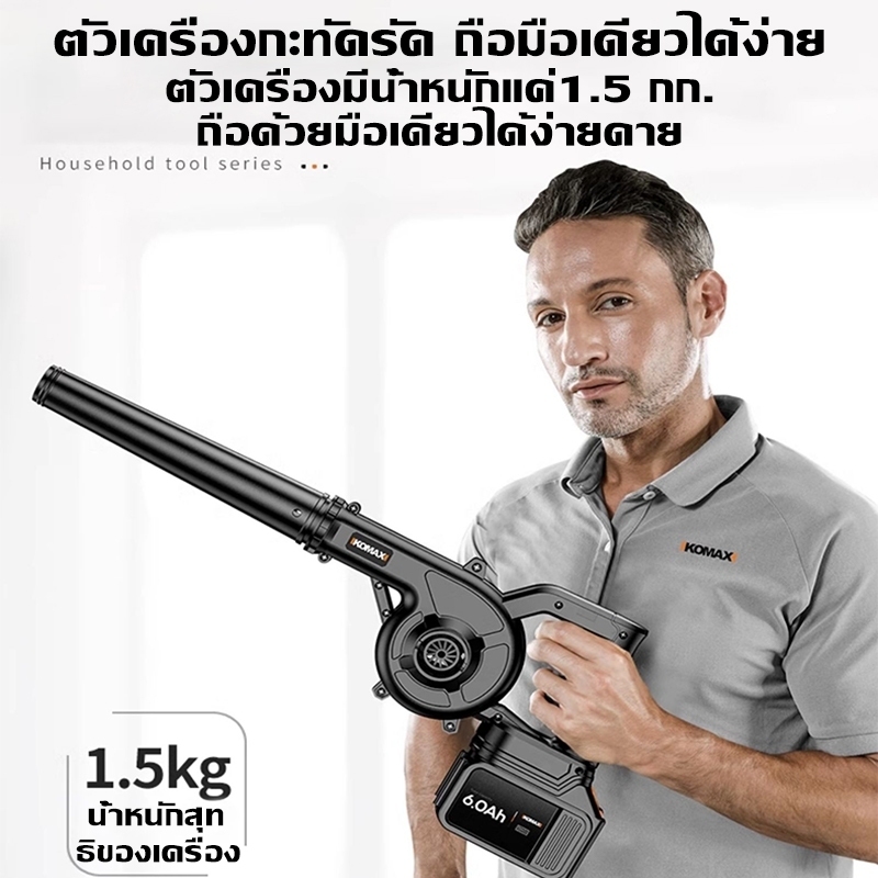 Pandin เครื่องเป่าลมไร้สาย เป่าและดูดได้ ครื่องเป่าลม+ดูดฝุ่น 2-in-1 พลังลมสำหรับสวน-ล้างรถ - รูปที่ 7