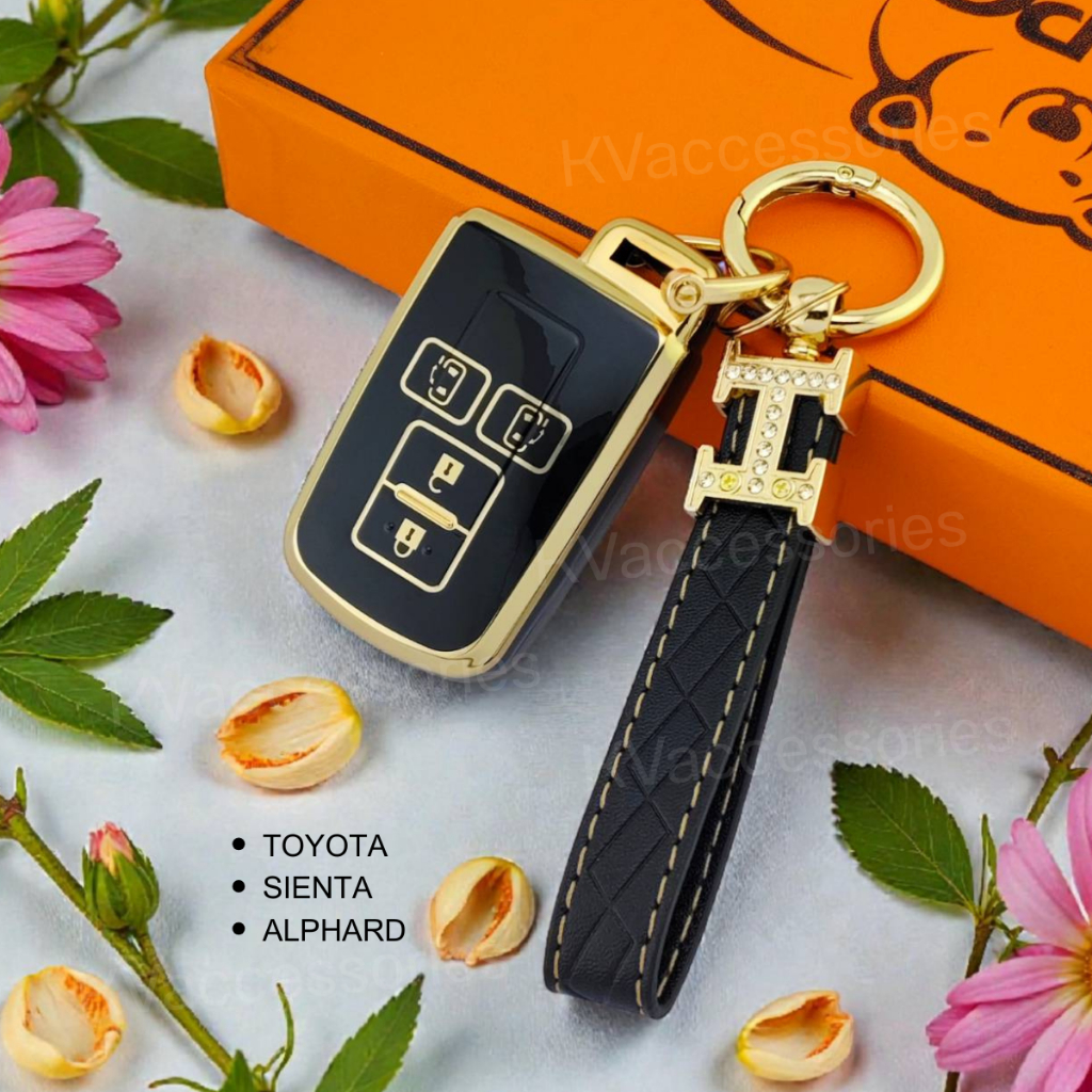 เคสกุญแจรถยนต์ งานเคสTPU สำหรับ TOYOTA Sienta Alphard  โตโยต้า พร้อมพวงกุญแจ
