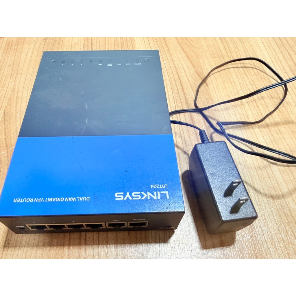 สวิตช์ Link SYS LRT224 4Port+Adapter Load Balance VPN Routerสำหรับรวมความเร็วคู่สาย Internet ได้ 2 ค