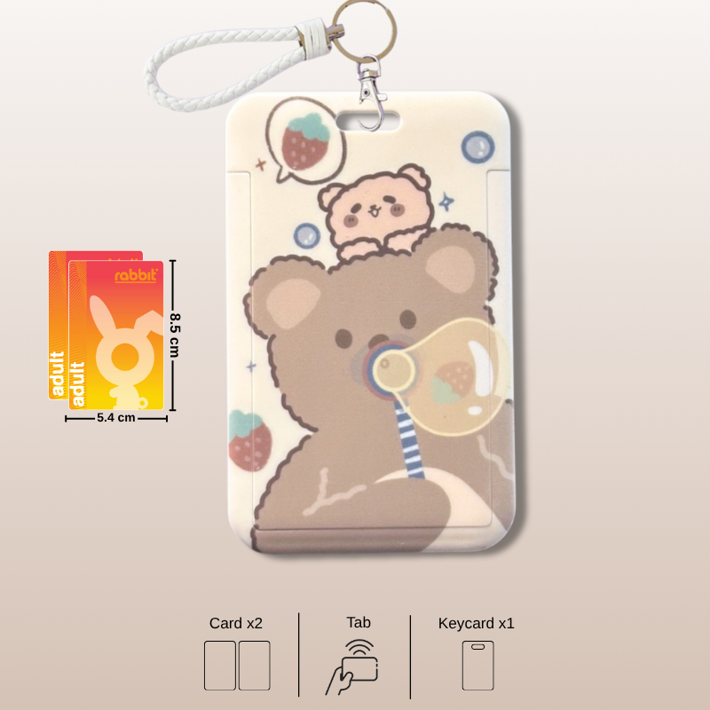 ลายBubble bear ที่ใส่คีย์การ์ด ใส่บัตรbts