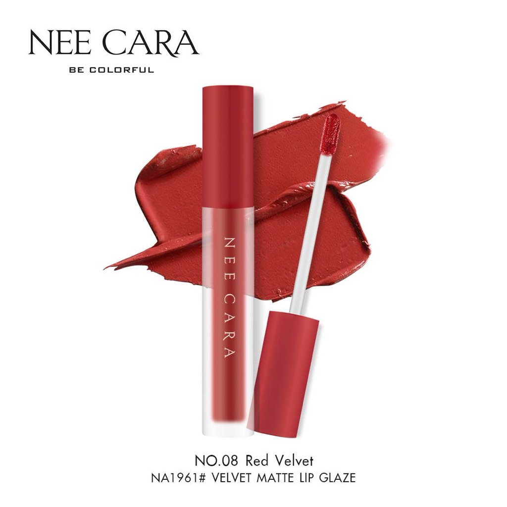 NA1961 Nee Cara Velvet Matte Lip Glaze neecara นีคาร่า เวลเวท แมท