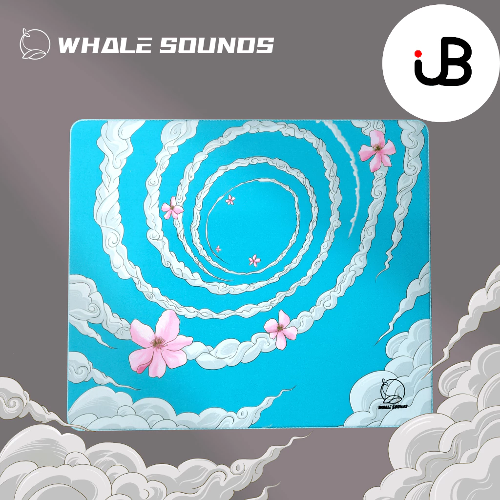 (พร้อมส่ง!)แผ่นรองเมาส์ WhaleSounds CloudWisp (ผิวBalance) 490x420 หนา4MM Uncoated