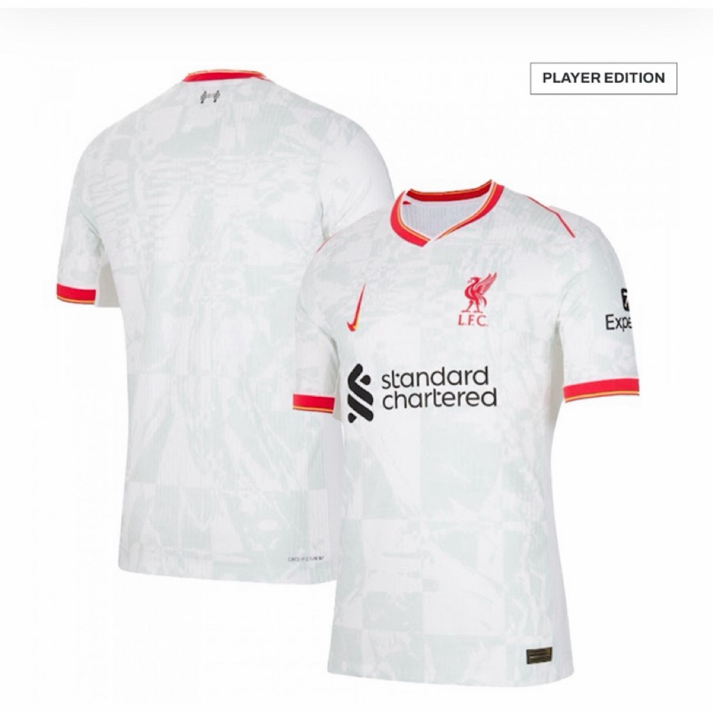 [ของแท้] เสื้อเแชมป์พรีเมียร์ลีก  Nike Liverpool Third 2024/25 player สีขาว ป้ายต่างประเทศ ใหม่ป้ายห