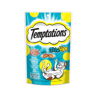 Temptation เทมเทชันส์ ขนมแมวสอดไส้ แบบเฉพาะของอาหารแมว วิสกัส ขนาด 75 กรัม