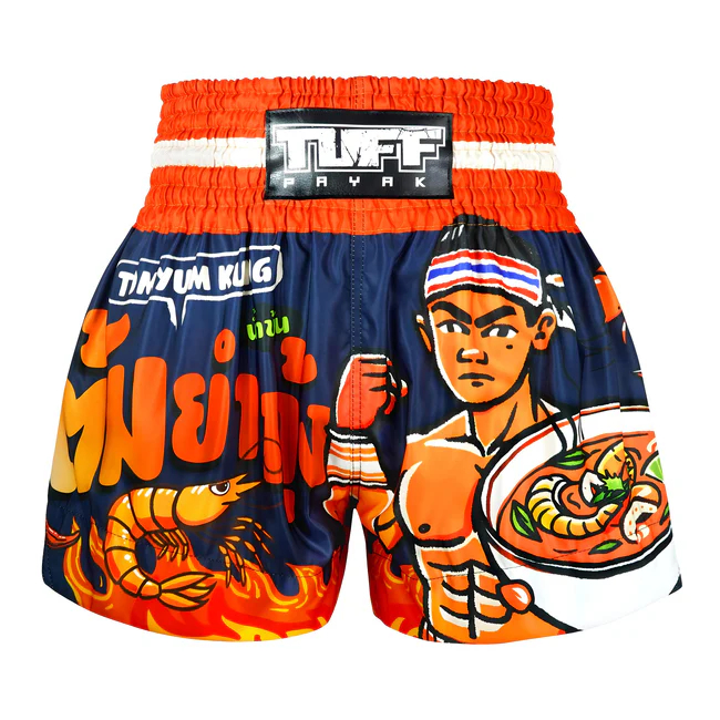 TUFFPAYAK Muay Thai Shorts Boxing Shorts กางเกงมวยไทย กางเกงกีฬา กางเกงฟิตเนส ใส่ออกกำลังกาย (Tom Yum Power)